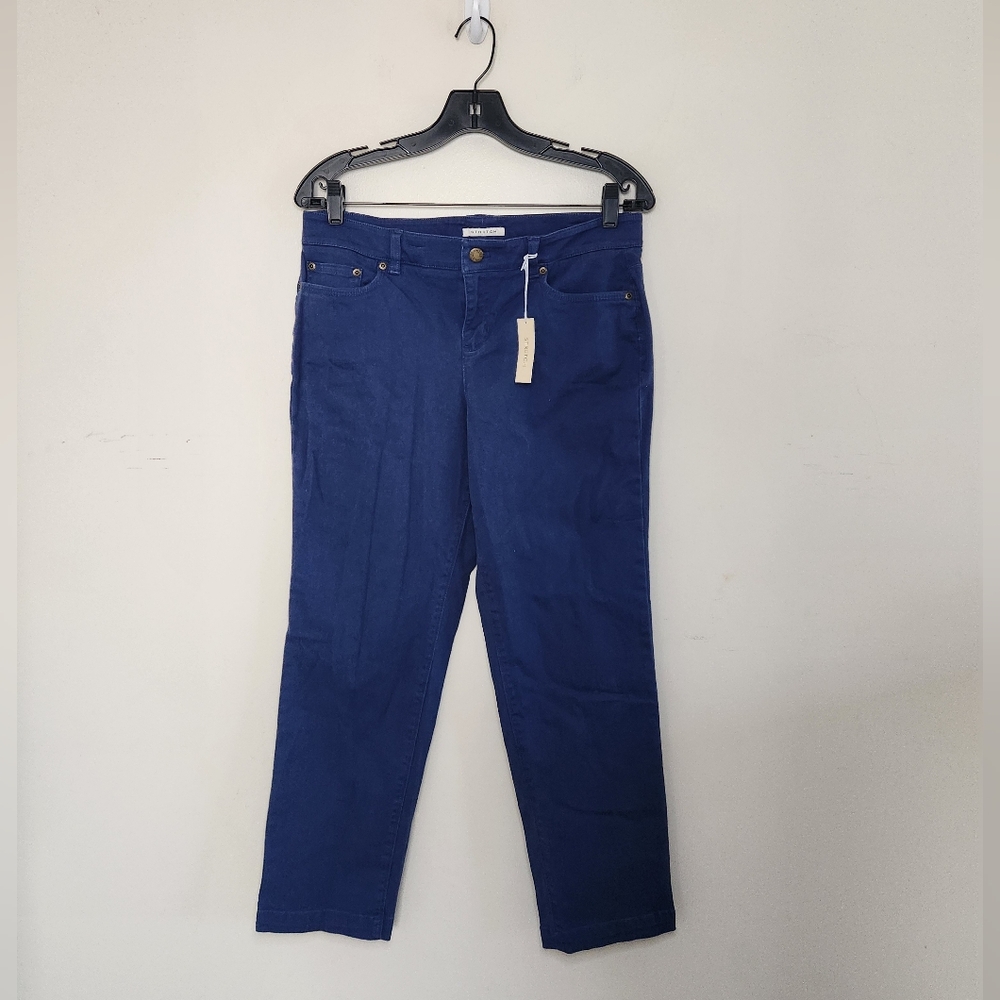 Women's Jones New York Sport Petite Blue Cropped Pants Sz 10P NWT